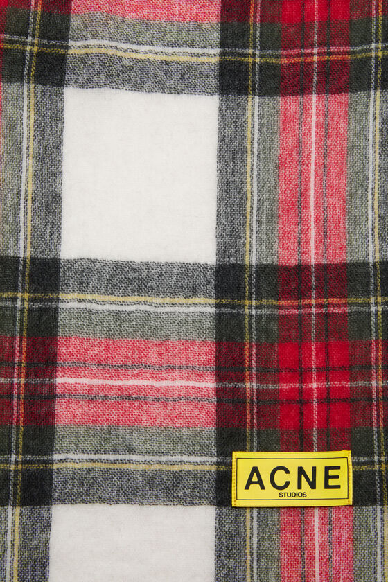 (image for) Tailored Check fringe scarf